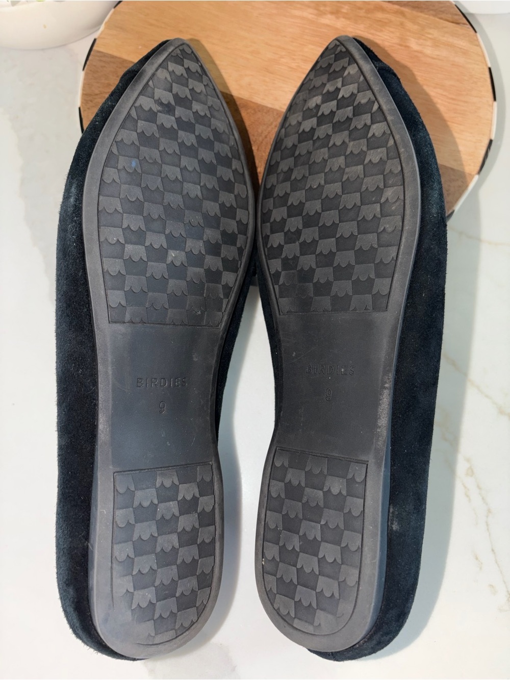 Birdies The Goldfinch Suede Black Flat Shoes Womens Size 9 - Picture 6 of 8
